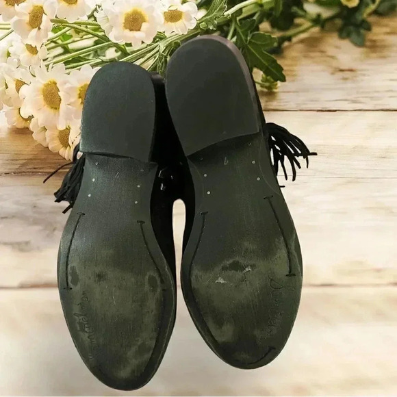 Sam Edelman black suede fringe booties size 7/37 EUC Style “Paige” - Picture 5 of 16